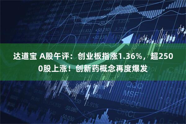 达道宝 A股午评：创业板指涨1.36%，超2500股上涨！创新药概念再度爆发